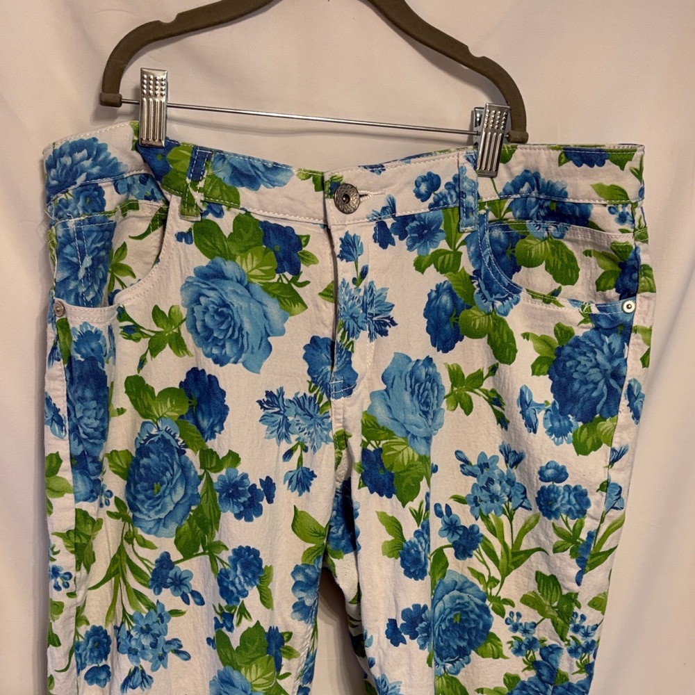 Metaphor Blue and Green Floral Pants Size 12